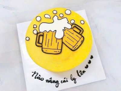 Bánh nam vẽ ly bia