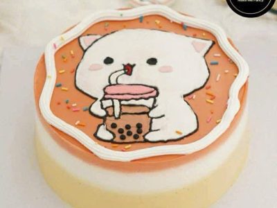 Bánh cam vẽ con mèo