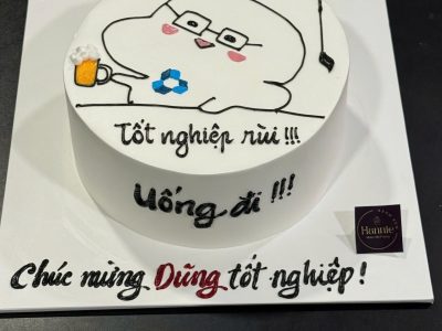 Bánh tốt nghiệp vẽ có logo