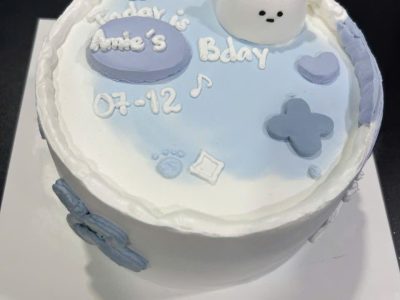 Bánh đầu cún mầu pastel nhẹ nhàng