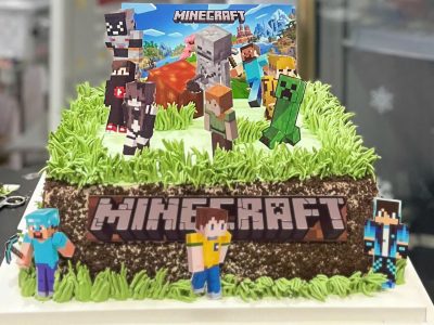 Bánh Mine Craft socola bào