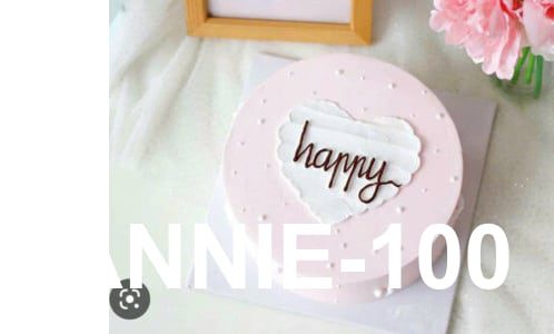 Bánh kem basic hồng pastel ngọt ngào cho tháng 8 Hannie