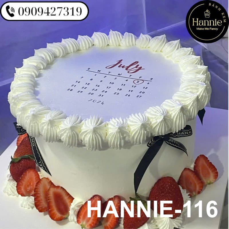 Bánh kem đốt trái cây kỷ niệm dịp đặc biệt, hương vị độc đáo Hannie.