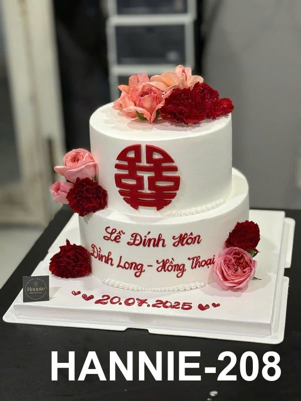 Bánh Kem Kỷ Niệm Ngày Cưới 2 Tầng Thanh Lịch Hannie