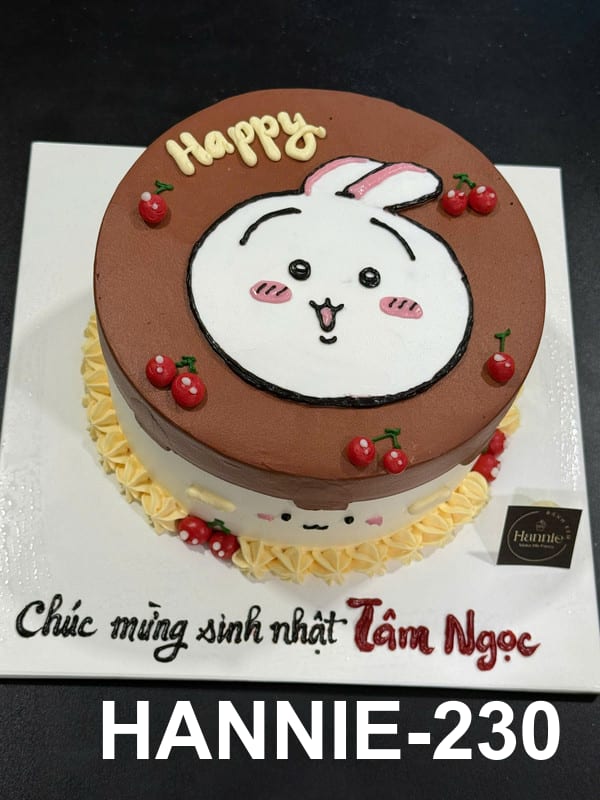 Bánh kem Hannie thỏ trắng dễ thương mừng bé yêu ngọt ngào