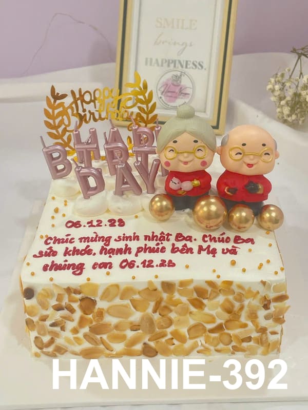 Bánh bắp vuông hình ông bà HANNIE-392 Hannie