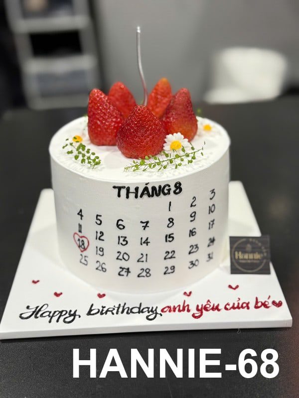 Bánh kem giảm cân lịch dâu tây Hannie, tươi mát và tốt cho sức khỏe.