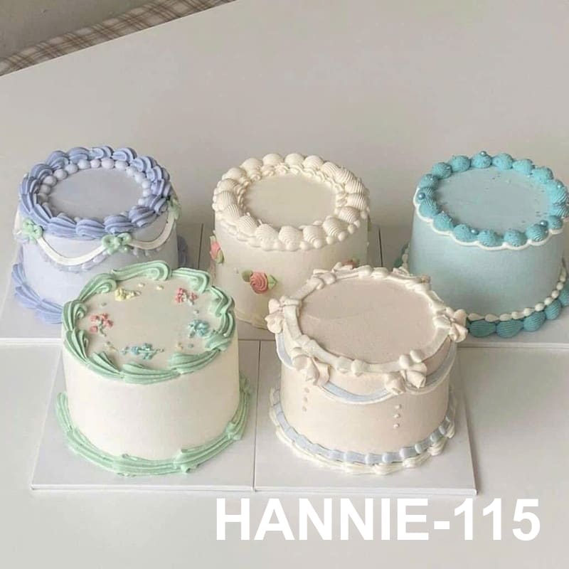 Bánh kem Hannie phong cách vintage pastel hoài niệm