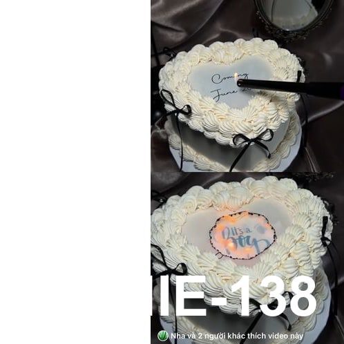 Bánh kem tiết lộ giới tính 2 tầng hiệu ứng phát sáng độc đáo Hannie.