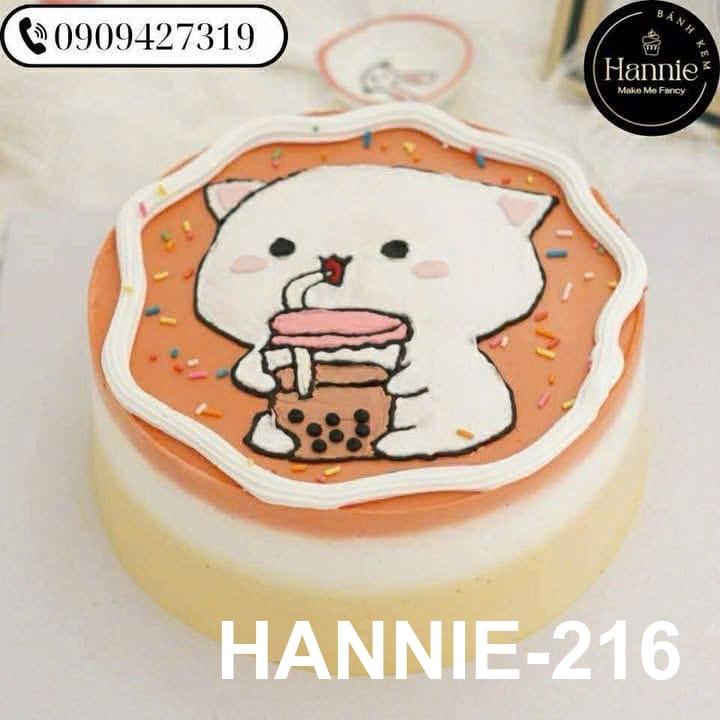 Bánh cam vẽ con mèo HANNIE-216 Hannie