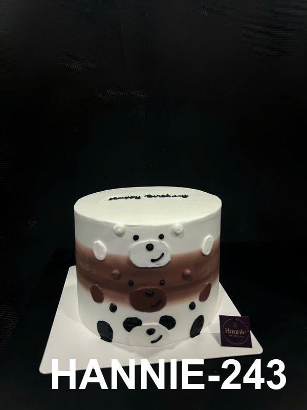 Bánh kem lạnh vẽ We Bare Bears dễ thương nhiều tầng Hannie