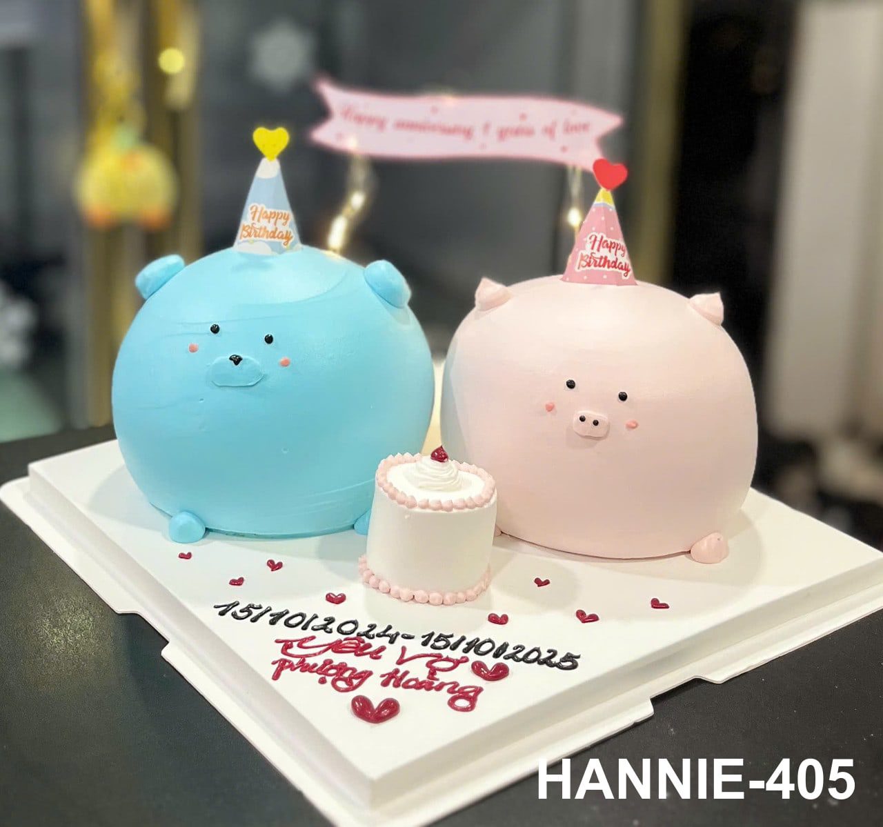 Bánh 2 con heo Hannie, thông điệp lãng mạn hàn gắn 10 năm