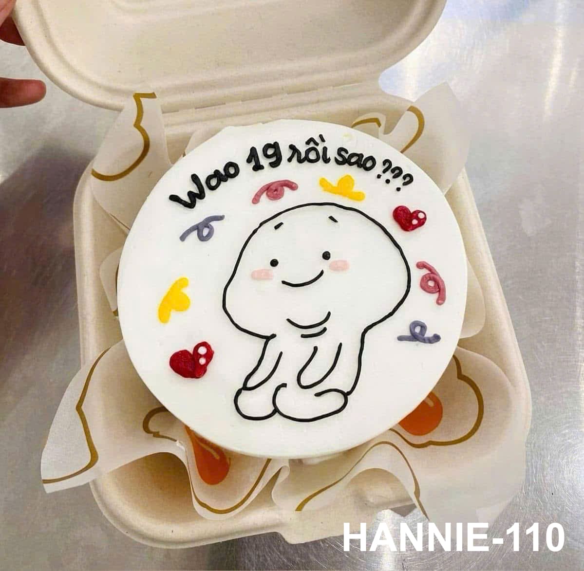 Bánh bento cake minimalist cute tuổi 19, Hannie giao nhanh chóng Quận 3.