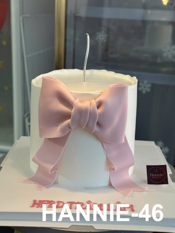 Bánh kem nơ hồng pastel Hannie tinh tế ship Bệnh viện Hùng Vương