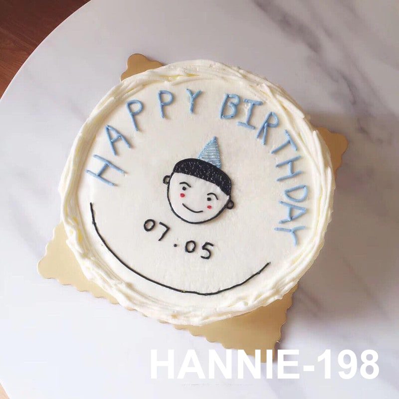 Bánh sinh nhật basic vẽ tay nam tính, giao nhanh Cộng Hòa Tân Bình Hannie.